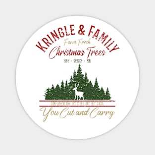 Vintage Christmas Tree Farm - Kringle & Family Magnet